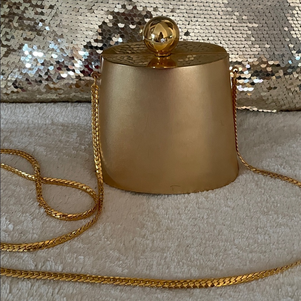 Mint Vintage Elegant Gold Evening Perfume Shape Bag